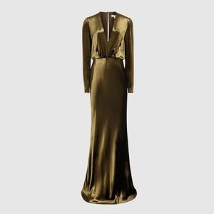 New Reiss Klara Plunging Velvet Gown size 6